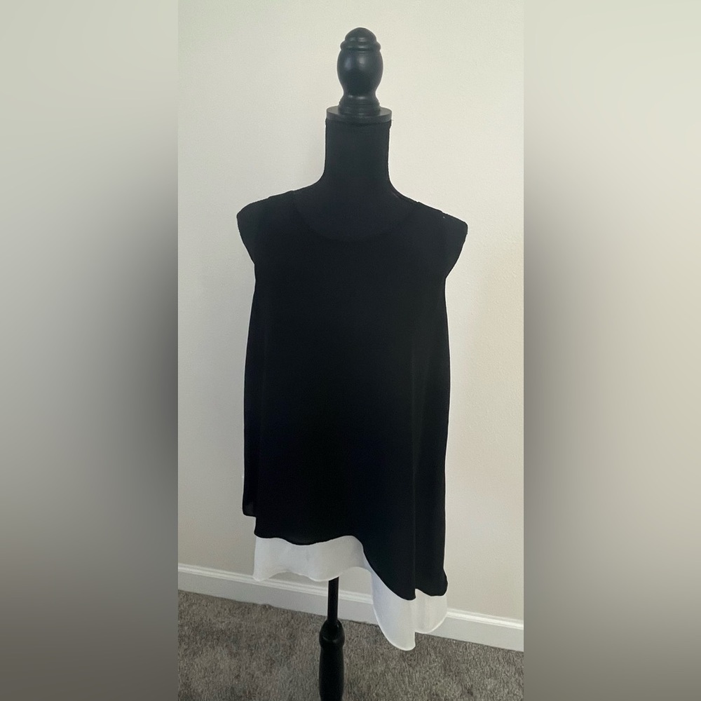 Studio M sleeveless top black and white size Small - Picture 6 of 12